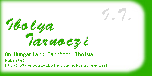 ibolya tarnoczi business card
