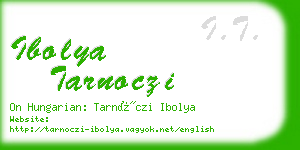 ibolya tarnoczi business card